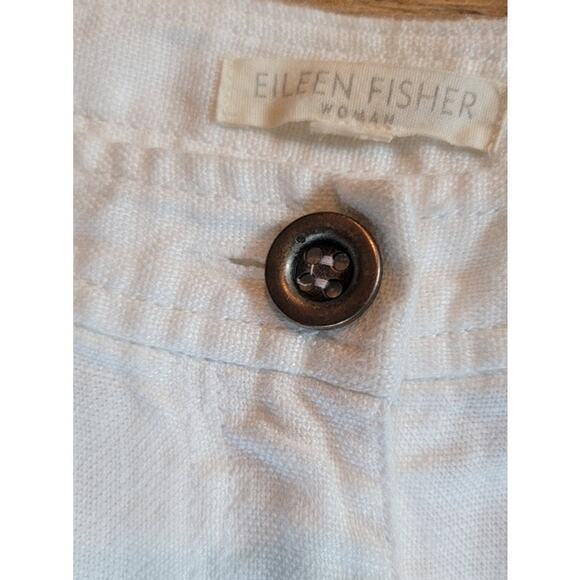 Eileen Fisher Organic Linen Capri Pants 2XL Wide Leg Cottage Core White READ - Picture 3 of 14
